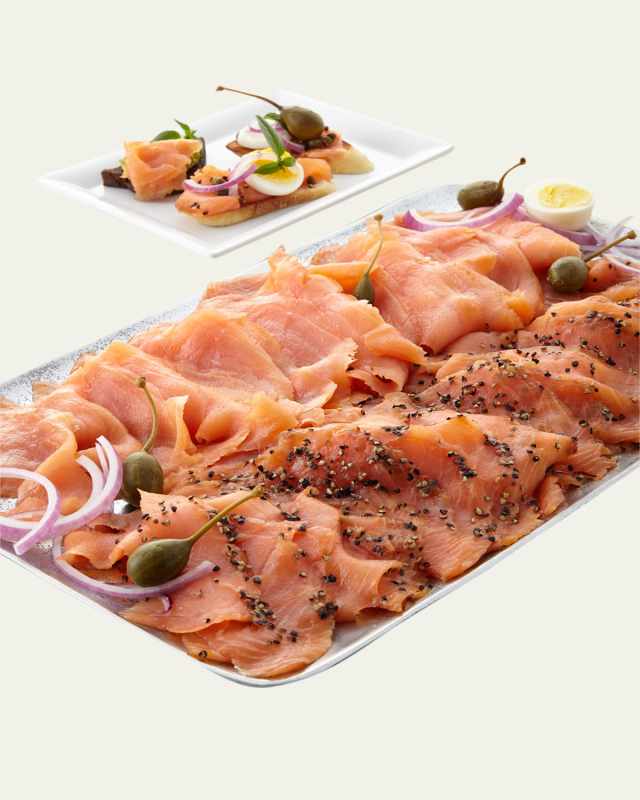 Lemon-Pepper Smoked Salmon, For 18-20 People